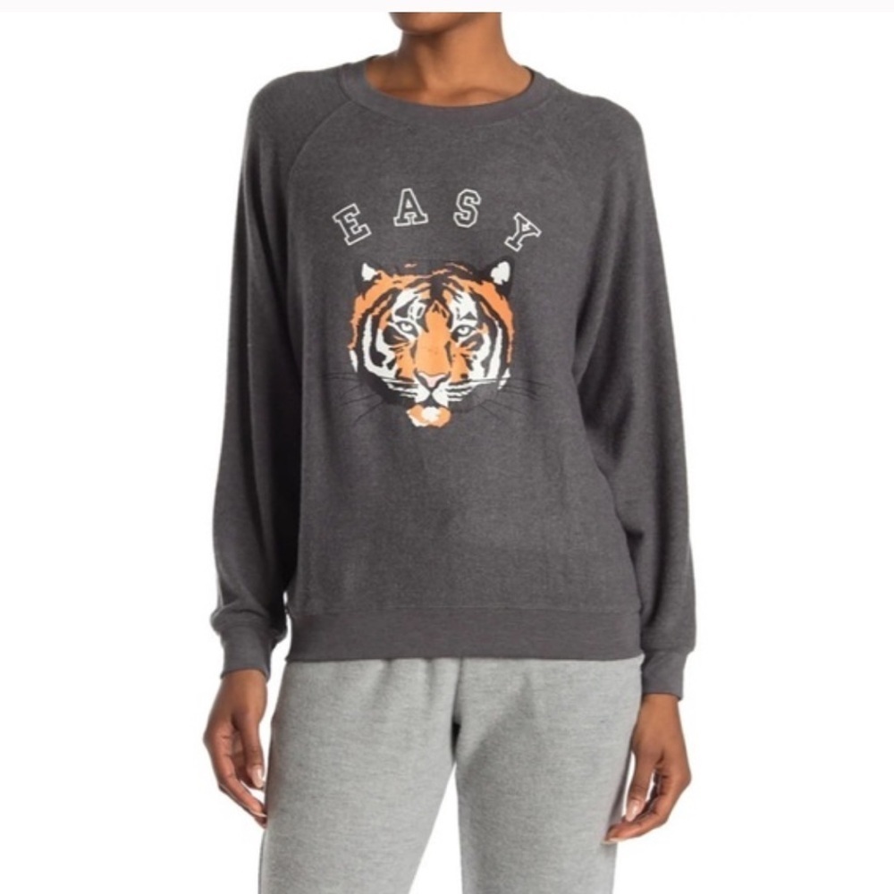 WILDFOX ‘Easy Tiger’ Crewneck Sweatshirt S